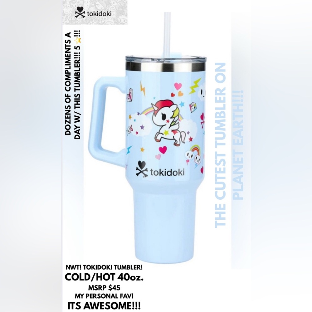 NWT! TOKIDOKI TUMBLER! INSULATED. HOT OR COLD. FITS A STANDARD STARBUCKS VENTI!